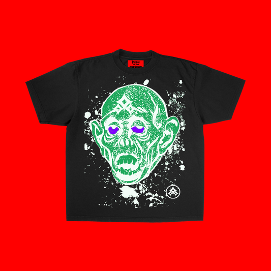 ZOMBIE SKATER TEE - BLACK