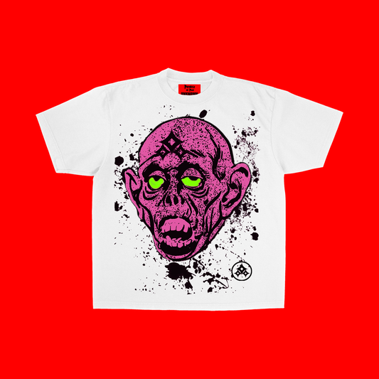 ZOMBIE SKATER TEE - PINK